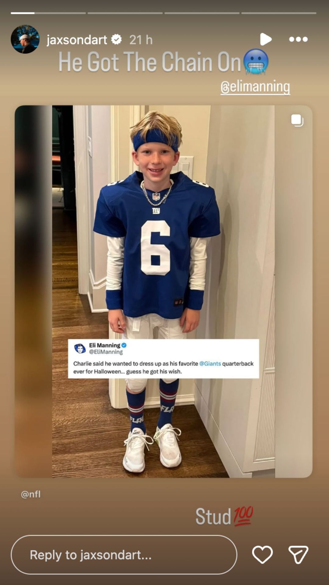 Jaxson Dart via Instagram