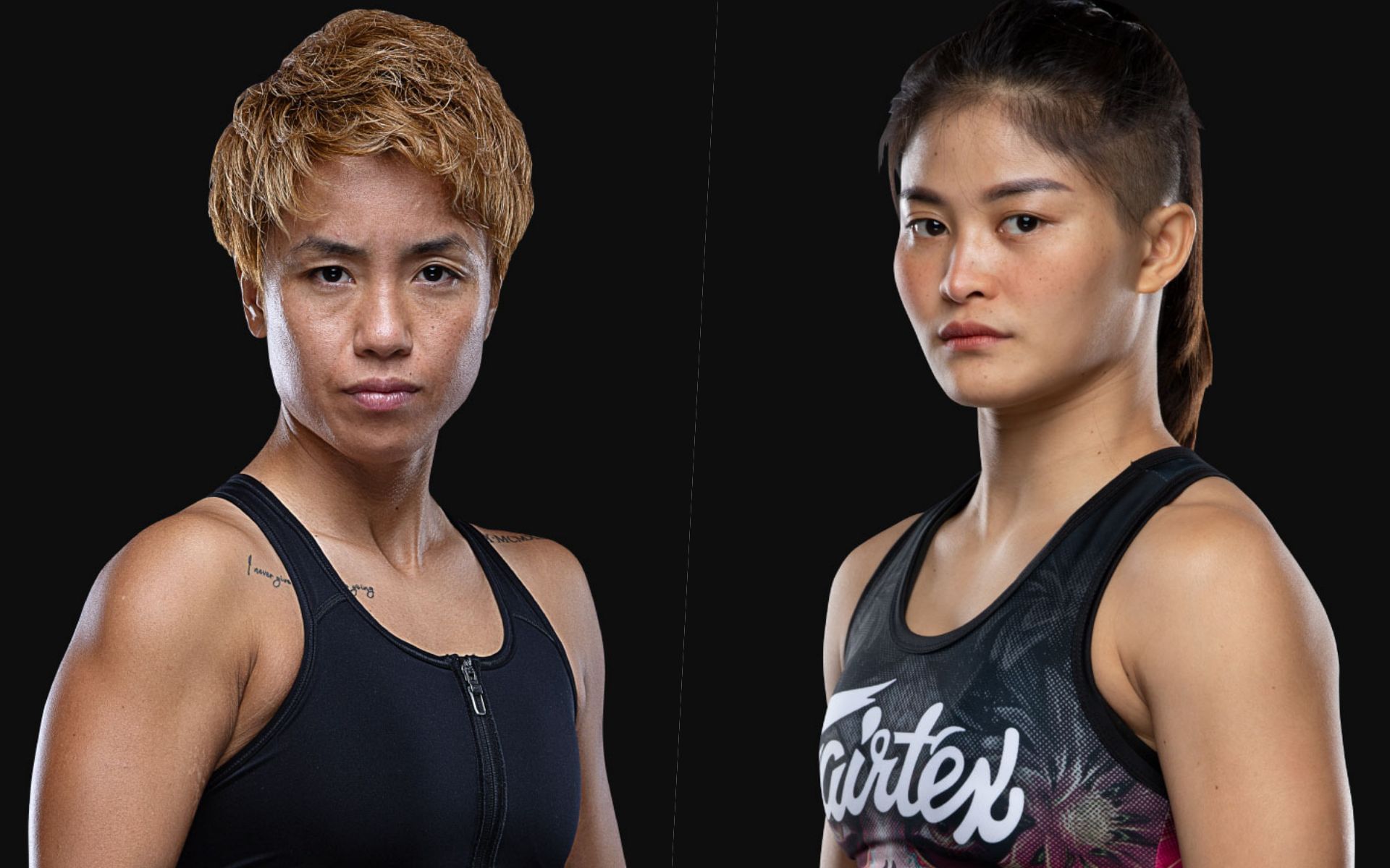 Stamp Fairtex (R) vs Kana Morimoto (L) | Image credit: ONE Championship