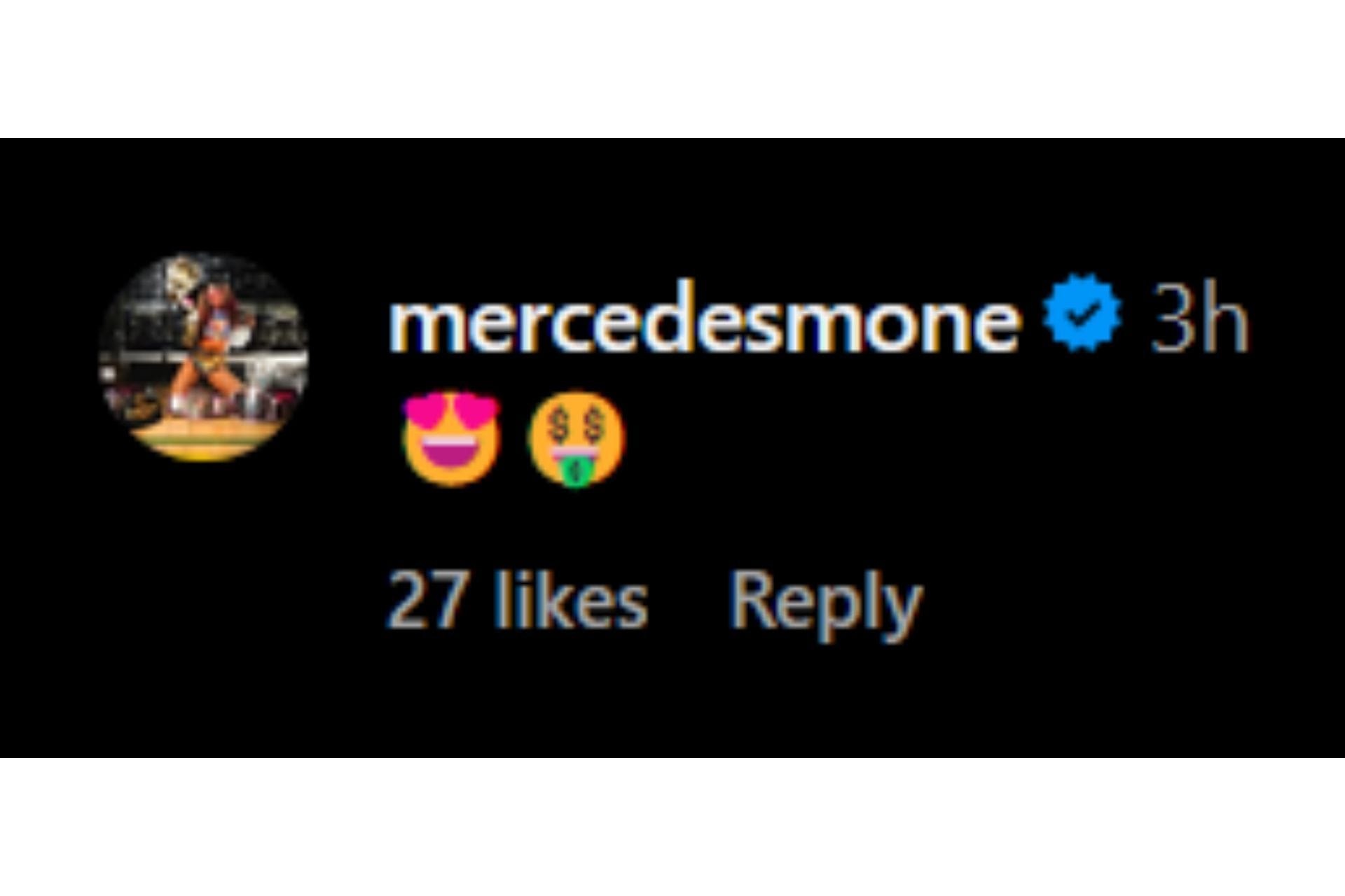 Mercedes&#039; comment on The Beast Mortos&#039; new unique look shared on Instagram [Image via @the_beast_mortos on Instagram]