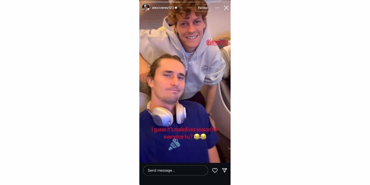 Alexander Zverev&#039;s Instagram story