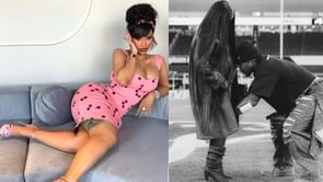 Stefon Diggs' GF Cardi B shows off no makeup look in pyjama set 4 days after giving birth to Patriots WR's child