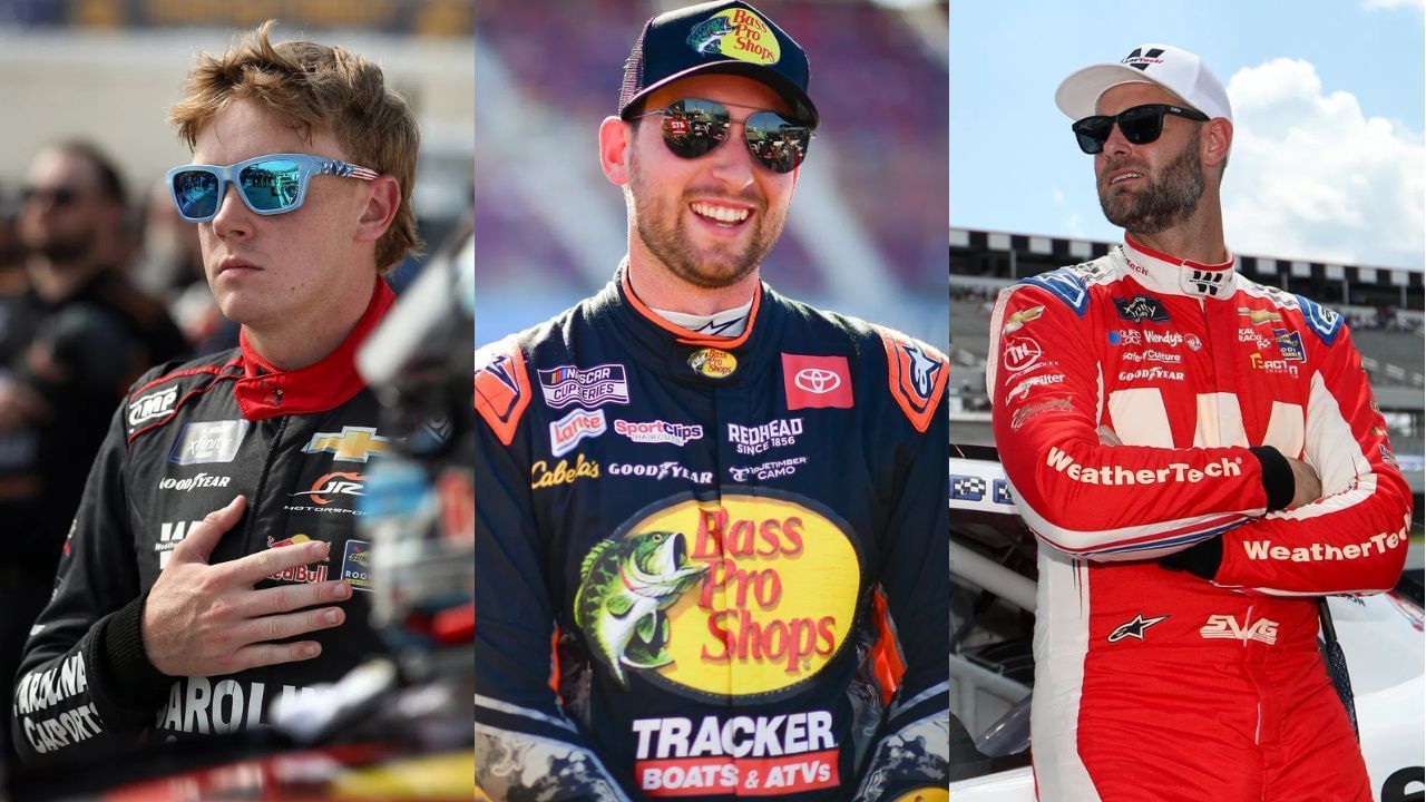 2026 NASCAR Cup Series drivers (L-R) Connor Zilisch before the BetRivers 200, Chase Briscoe at Phoenix Raceway and Shane Van Gisbergen before the Pocono Mountains 225. Source: Imagn Images