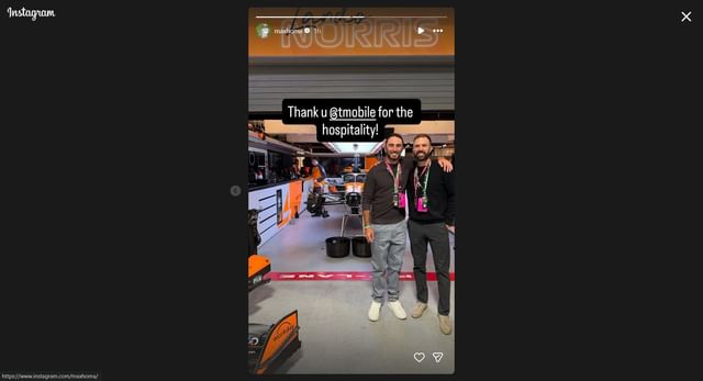 Still taken from Homa's Instagram story (Image Credit: Instagram @maxhoma)