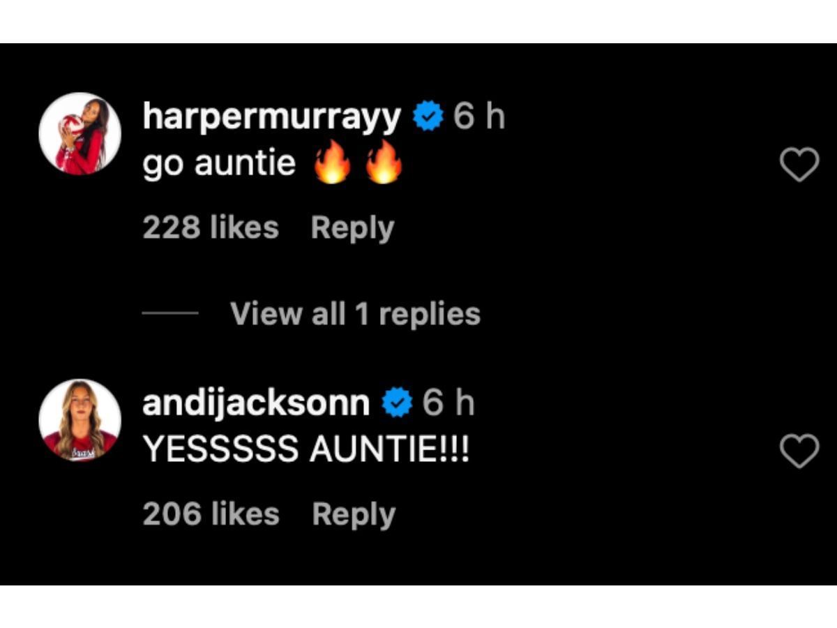 Murray and Jackson&#039;s comment on Instagram