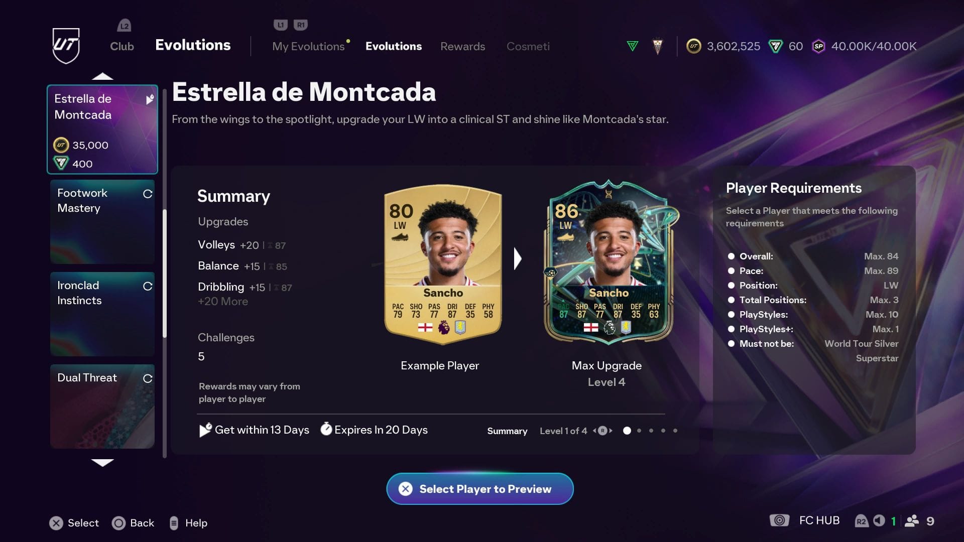 Požadavky (obrázek přes EA Sports)