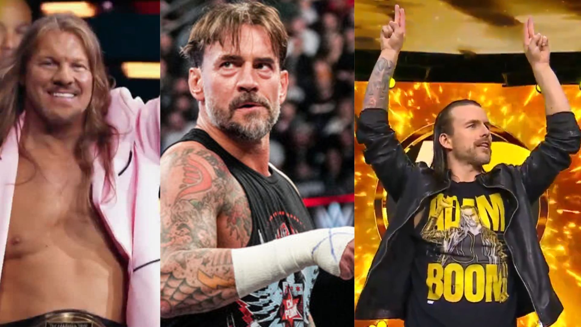 Chris Jericho (left) / CM Punk (center) / Adam Cole (right) [Image Credits: AEW