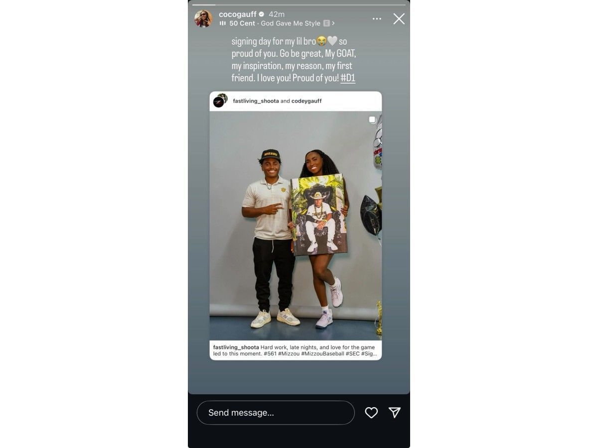 Gauff's Instagram story