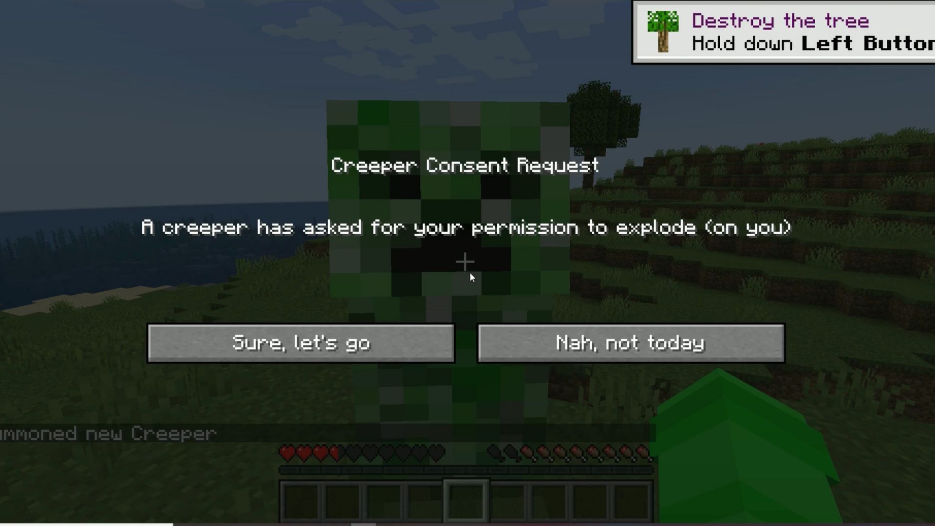 Redditors react to the creeper mod to make it more polite 