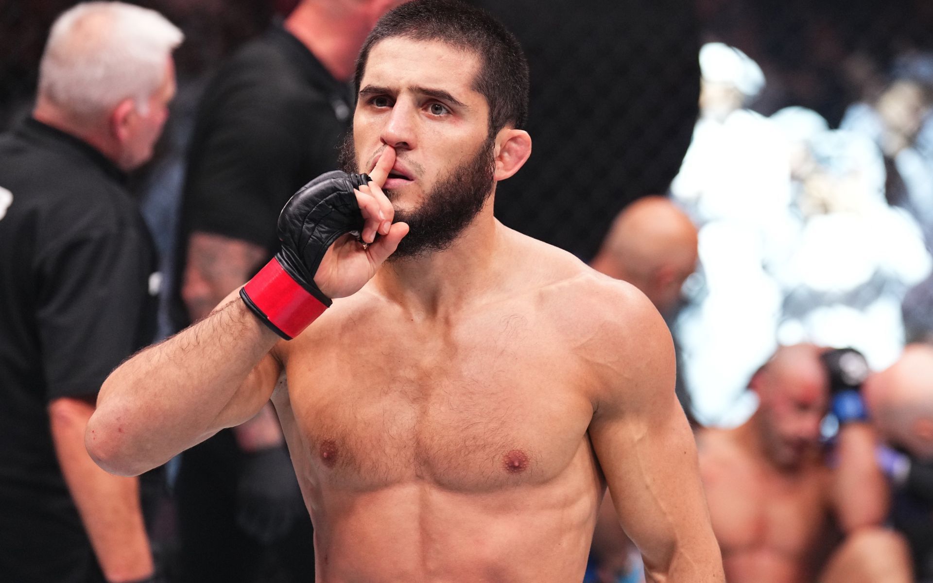 Islam Makhachev (pictured) holds the record for the most title defenses in the UFC lightweight division. [Image courtesy: Getty Images] 