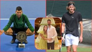 Novak Djokovic's wife Jelena can't stop laughing at Stefanos Tsitsipas turning 'history teacher' after her husband's 101st title at Athens