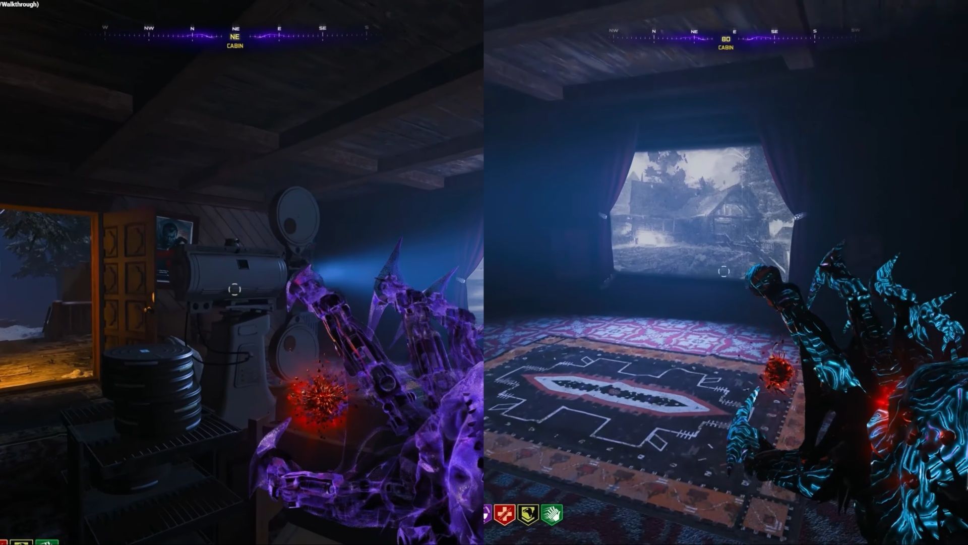 Shoot the projector to reveal images (Image via Activision || YouTube/ MrRoflWaffles)