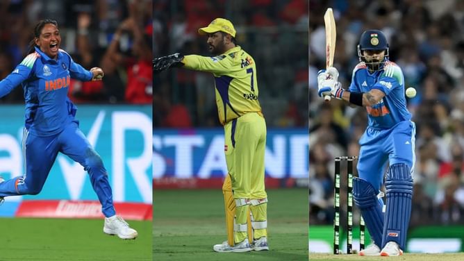 Crowd goes wild as Harmanpreet Kaur picks her favorite cricketer between MS Dhoni and Virat Kohli [Watch]