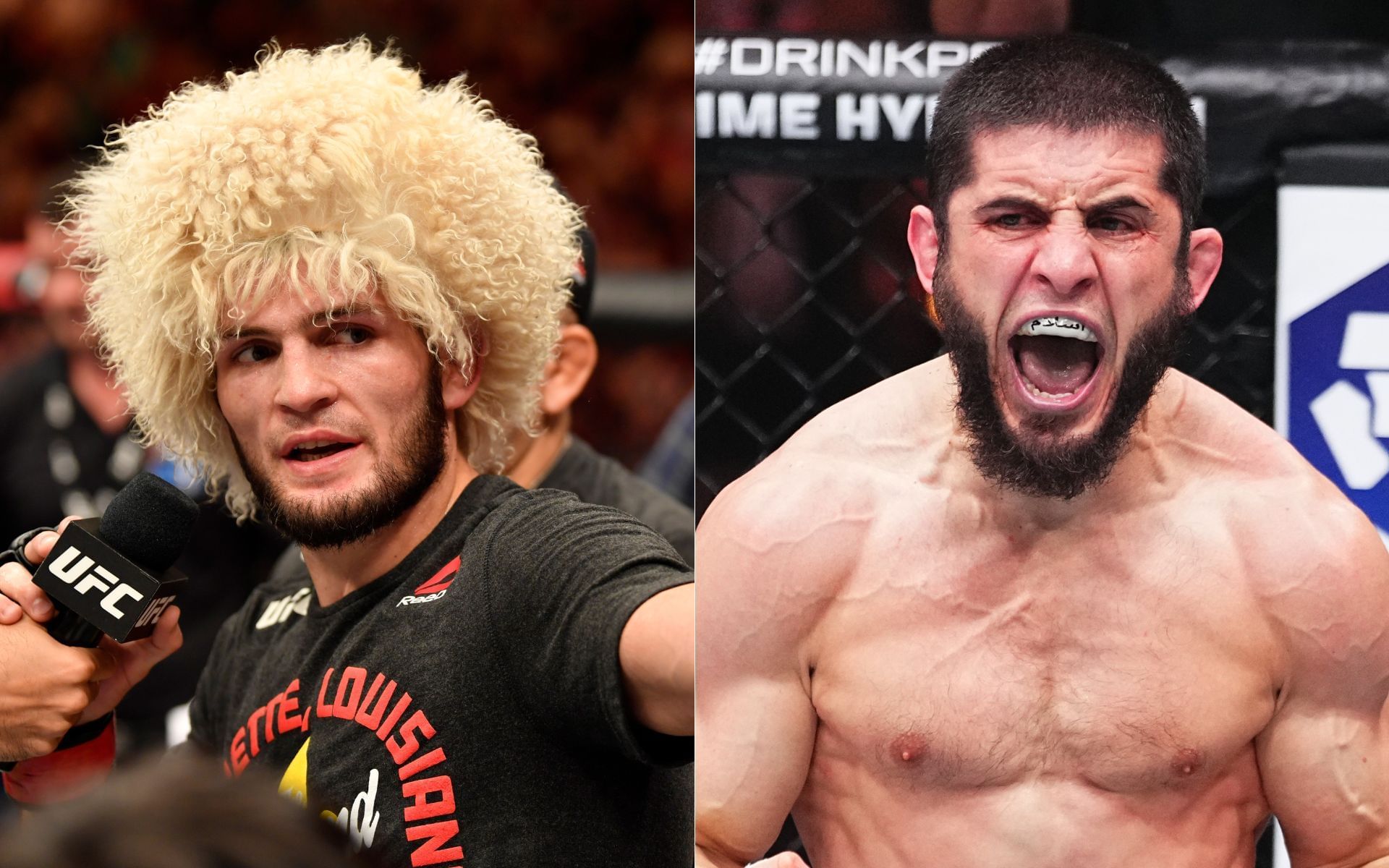 Khabib Nurmagomedov (left) and Islam Makhachev (right) are two considered among the greatest lightweights in UFC history. [Images courtesy: Getty Images]