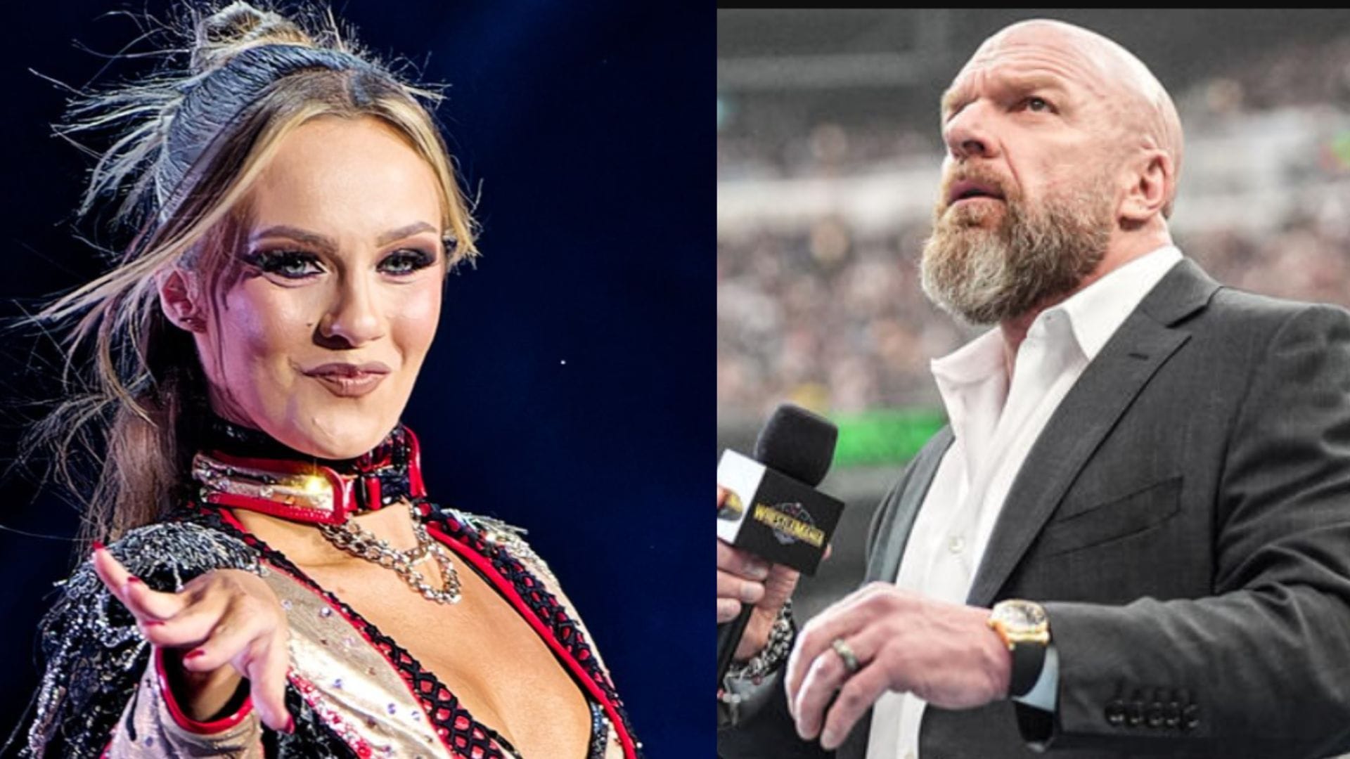 AEW star Anna Jay (left) / WWE Chief Content Officer Triple H (right) [Image Credits: AEW