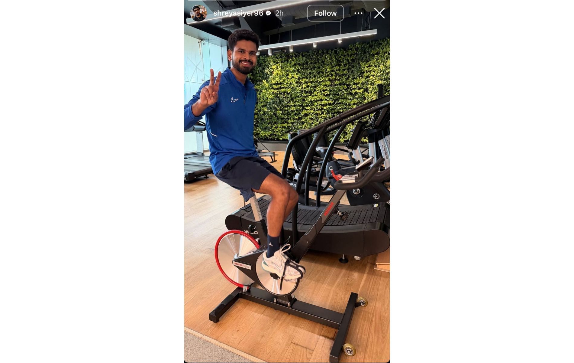 Screenshot of Shreyas Iyer&#039;s Instagram story. (Instagram/shreyasiyer96)