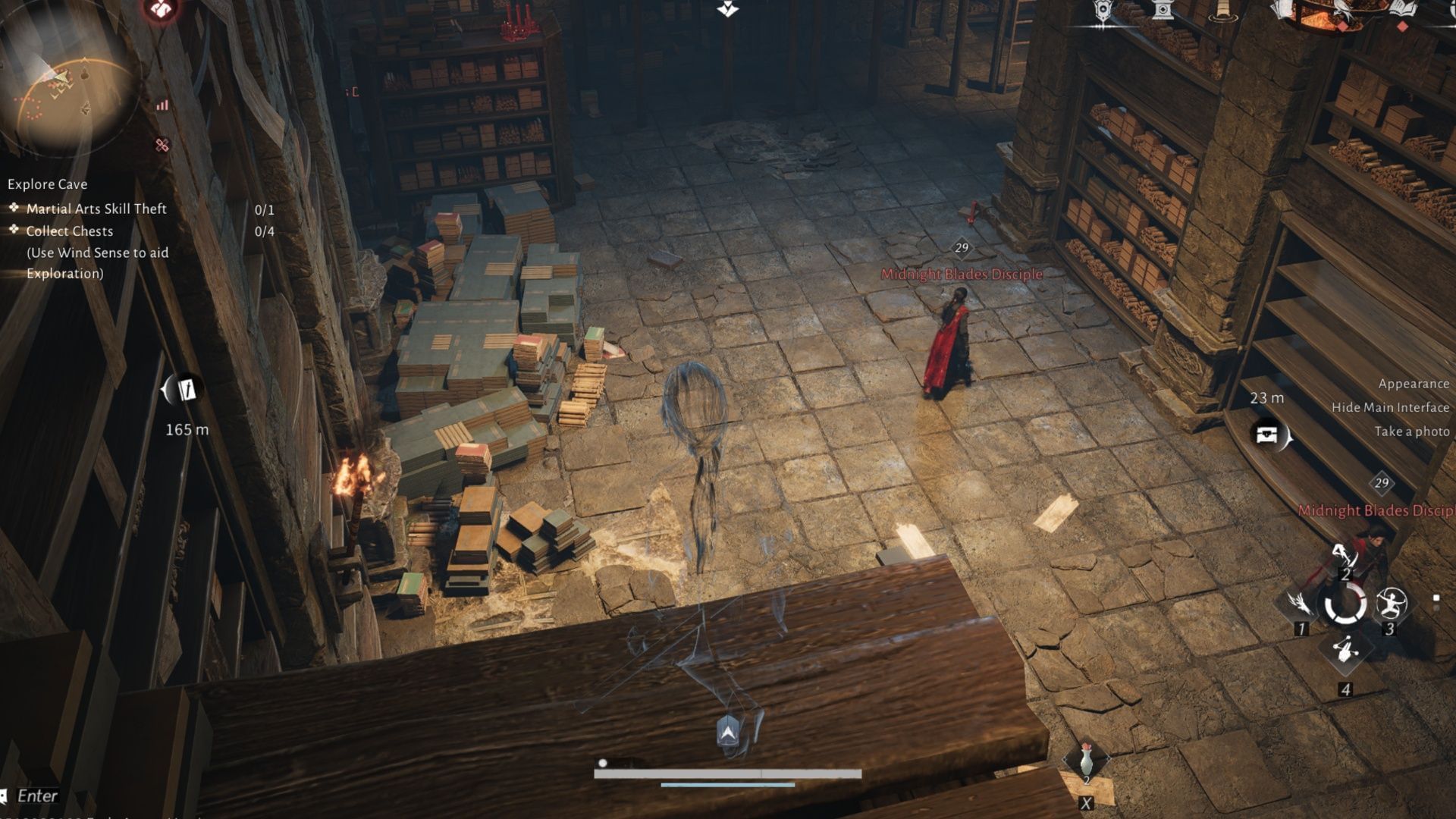 Sneak into the Sect&#039;s base to steal the Weapon Skill (Image via NetEase Games)