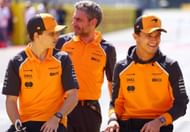 Oscar Piastri, Andrea Stella, and Lando Norris of Great Britain and McLarenF1 Grand Prix of Italy - Source: Getty