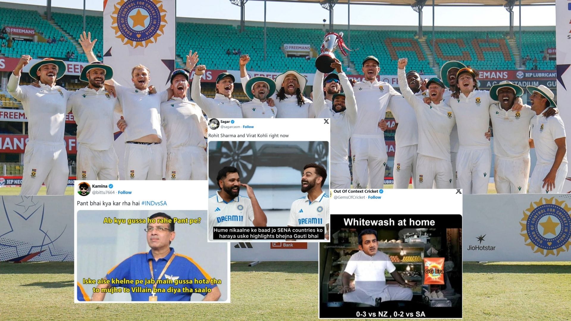 Fans react after India