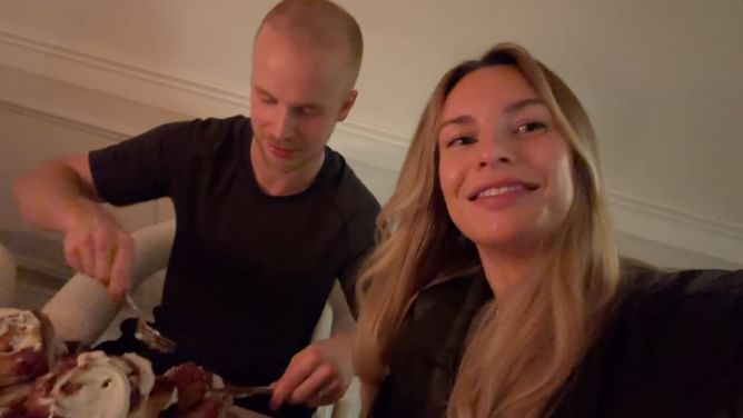 Elias Pettersson's wife Katelyn opens up about her entrepreneurial aspirations after starting premium Swedish candy brand
