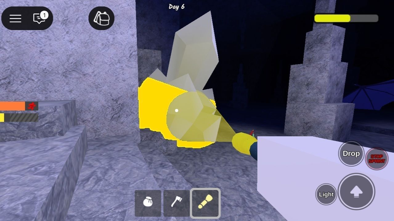 Osvetlenie kryštálu (obrázok cez Roblox)