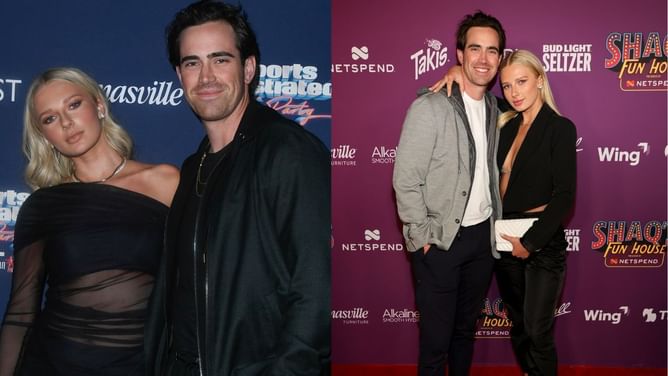 Shane Bieber's wife Kara shows off Game 7 fit, featuring matching Jays wives jacket, cargo pants and chic black boots