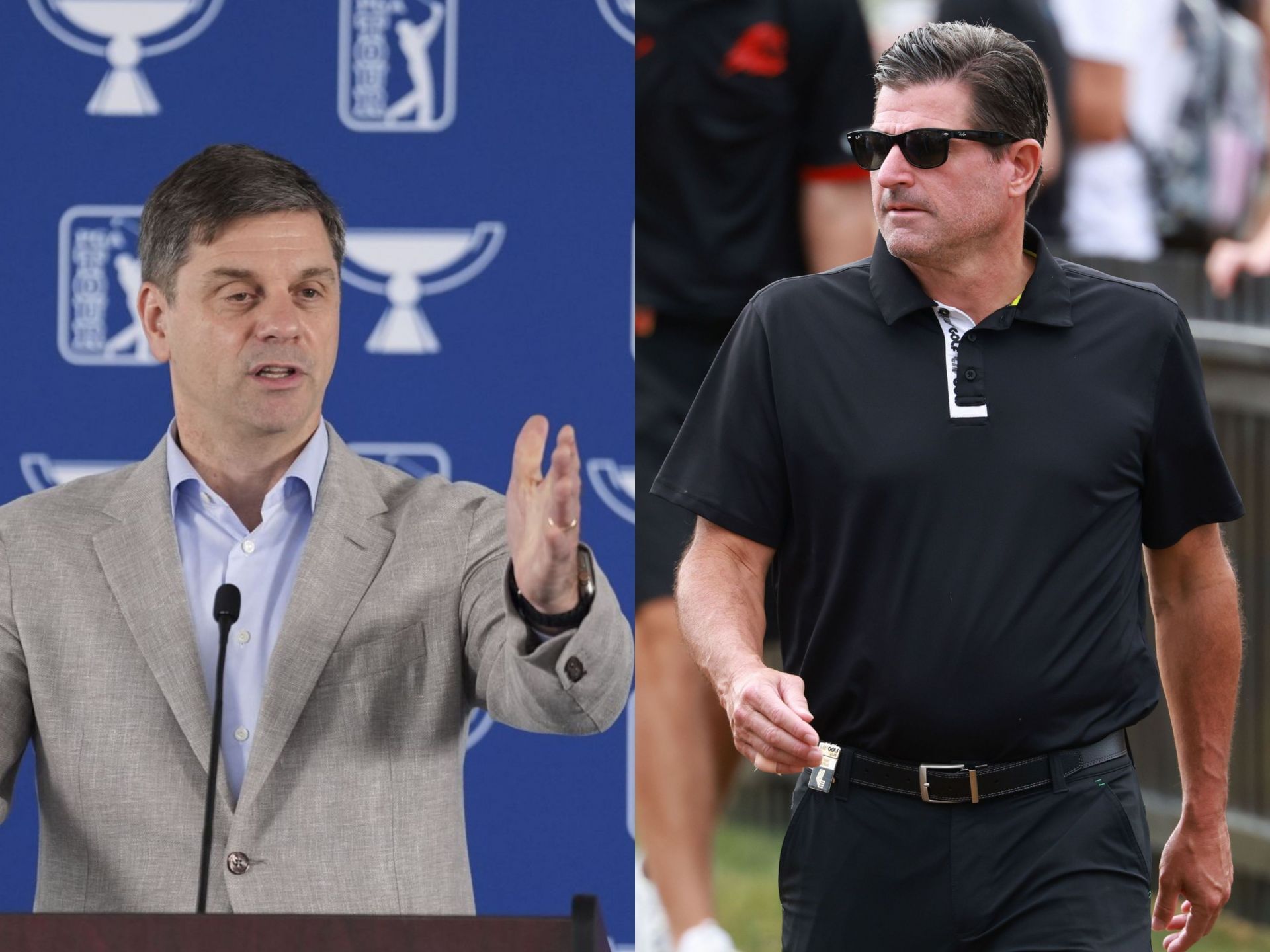 PGA Tour CEO Brian Rolapp and LIV Golf CEO Scott O
