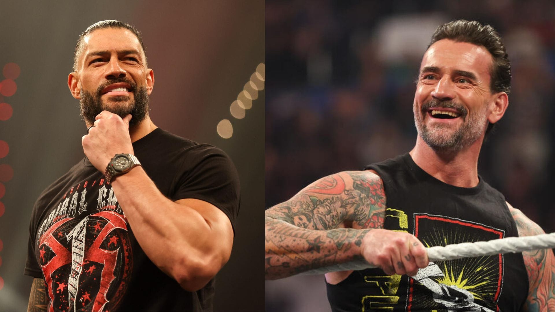Roman Reigns (left); CM Punk (right) [Image credits: wwe.com]