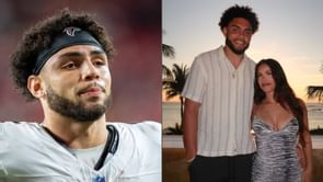 Sofia Gabay celebrates Drake London’s TD vs. Patriots while showing off Falcon WR inspired black crop-top for Week 9 game