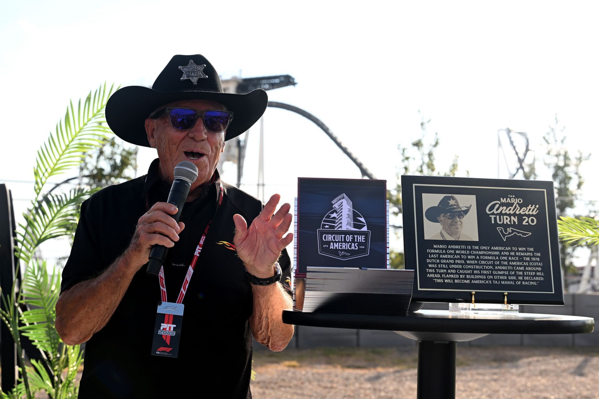 Mario Andretti at the F1 United States Grand Prix - Source: Getty