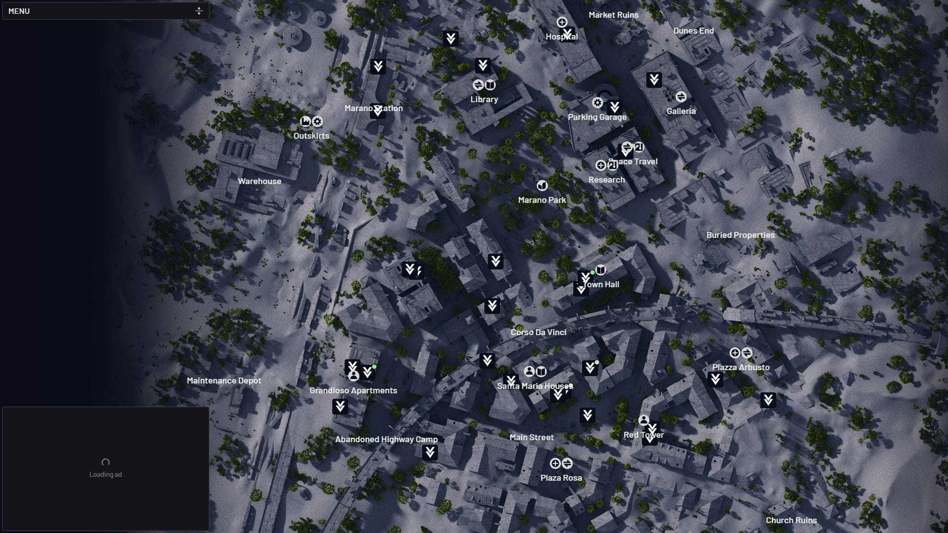 Buried City map (Image via arcraidersmaps.app)