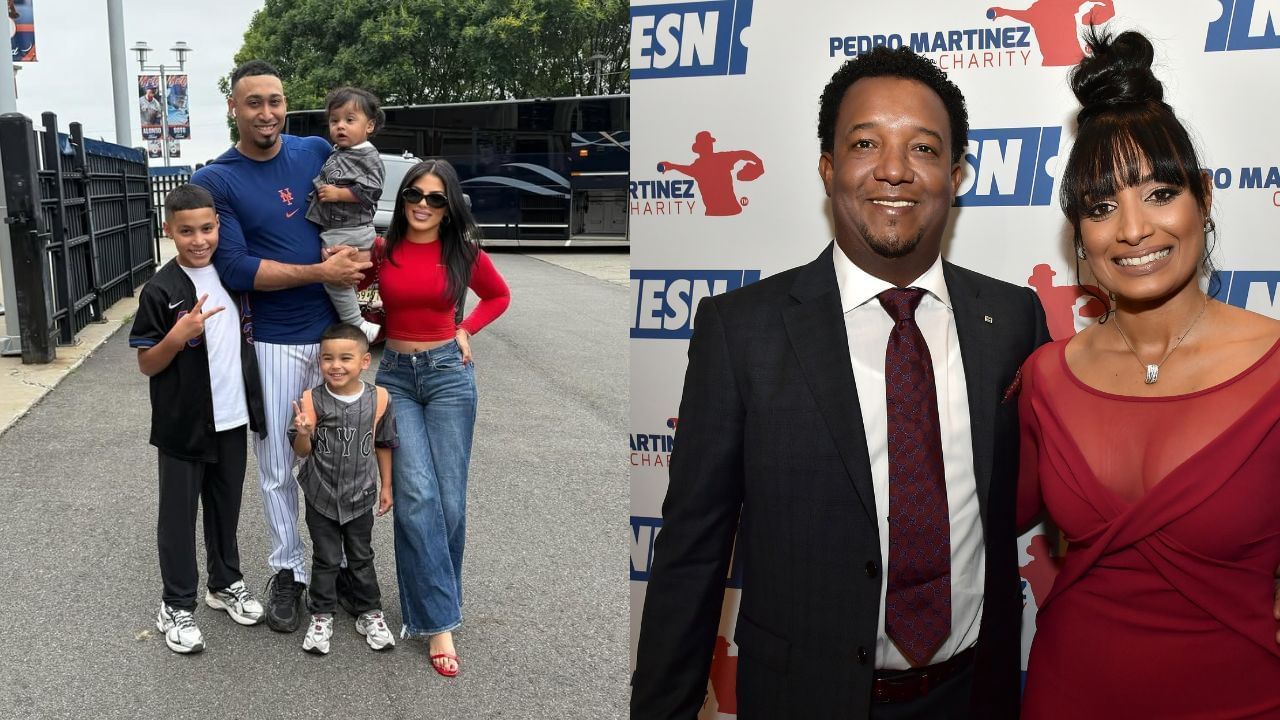 Edwin Diaz and wife Nashaly turn heads at MLB Awards night alongside legend Pedro Martinez and wife Carolina. Credit: Edwin Diaz/Instagram