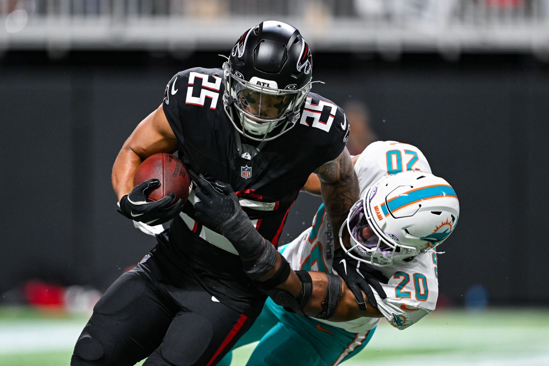 Tyler Allgeier at Dolphins at Falcons - Source: Getty