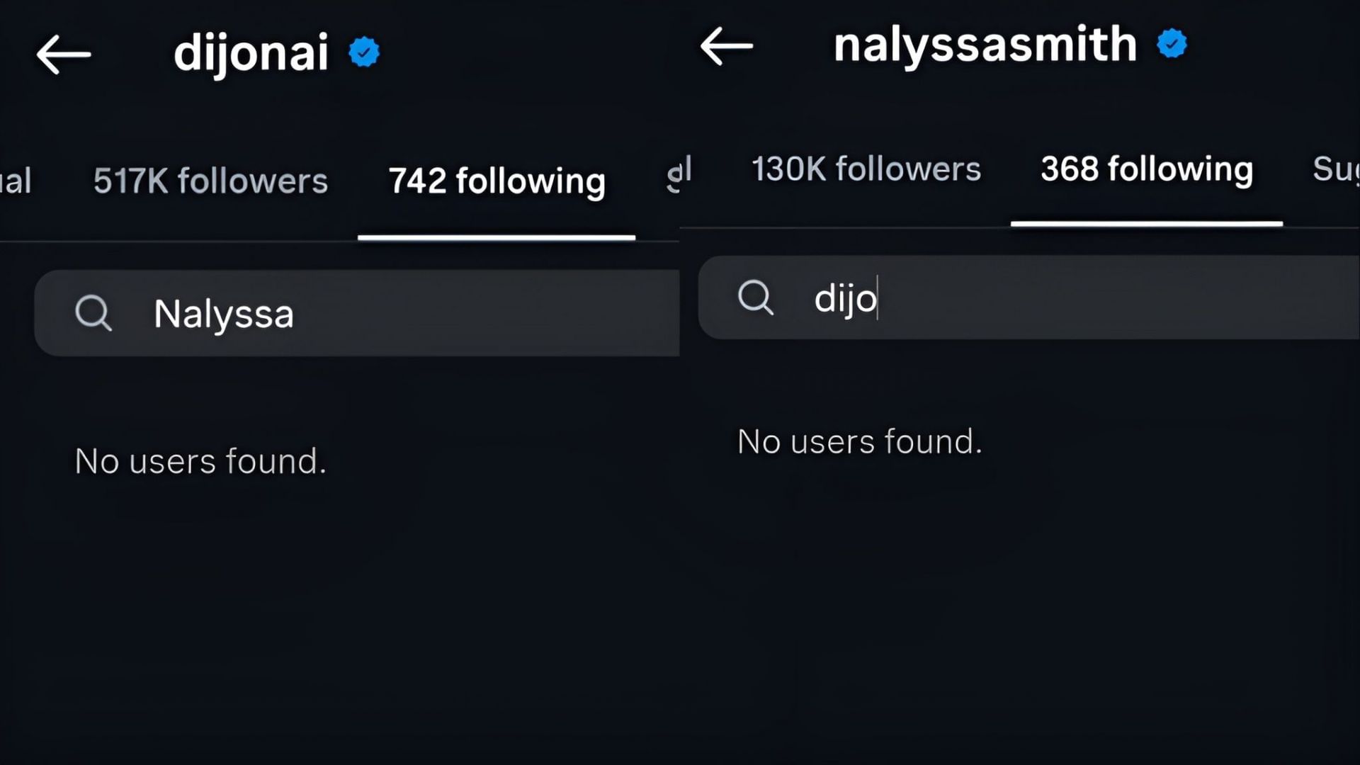 NaLyssa Smith and Carrington both unfollowed each other [Credit: IG/@dijonai, @nalyssasmith]