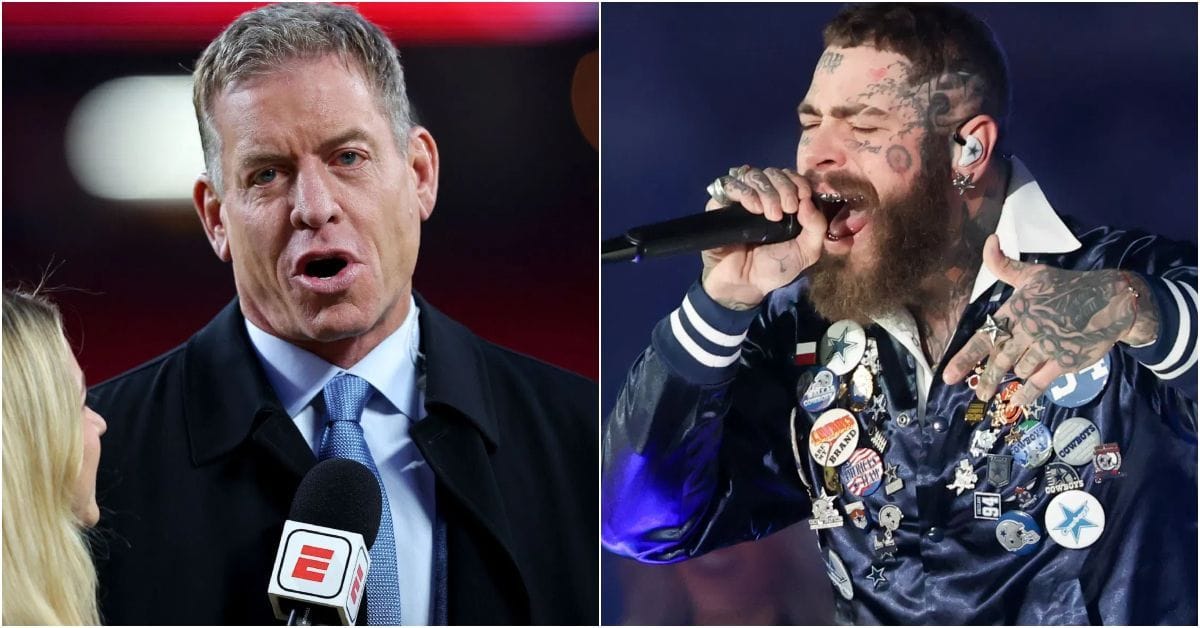 Cowboys legend Troy Aikman doesn't mince words on Post Malone's halftime show during Thanksgiving game vs. Chiefs