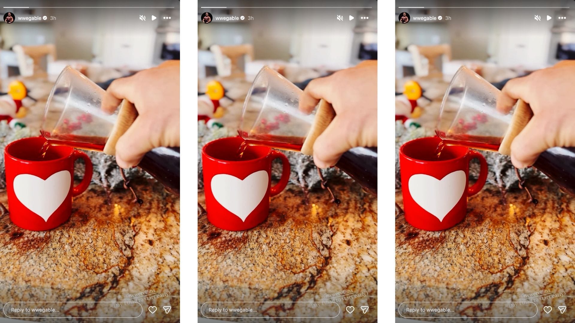 Gable sent a message to Rollins today on social media. [Image credit: Chad Gable on Instagram]