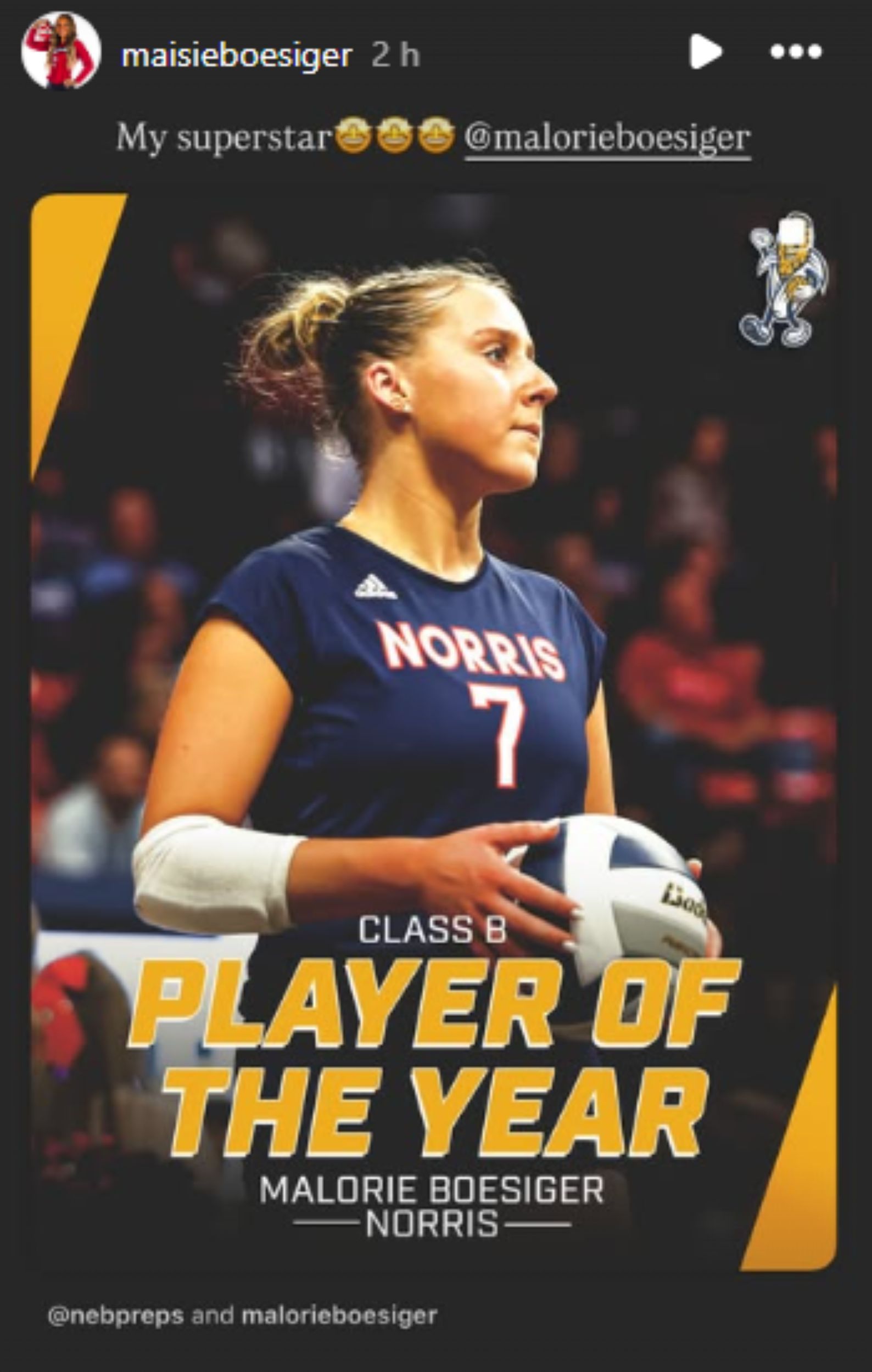 Screengrab of Maisie Boesiger's Instagram post for her sister [Image Source : Maisie Boesiger's Instagram] 