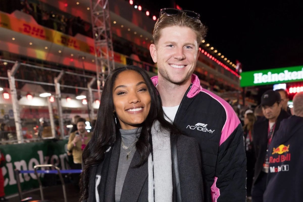 Tara Davis-Woodhall and her husband, Hunter Woodhall - Source: Getty