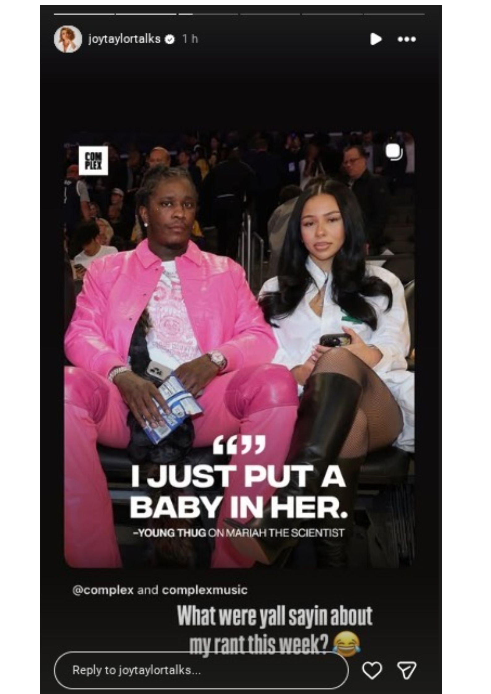 Source: (Via Instagram/ @joytaylortalks)