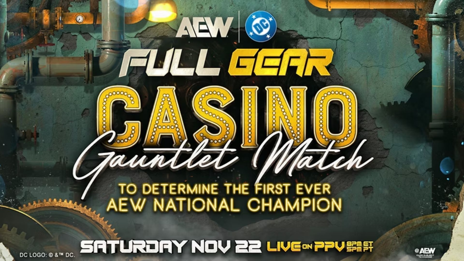 Announcement regarding the National Championship Casino Gauntlet bout at Full Gear [Image via  allelitewrestling.com]
