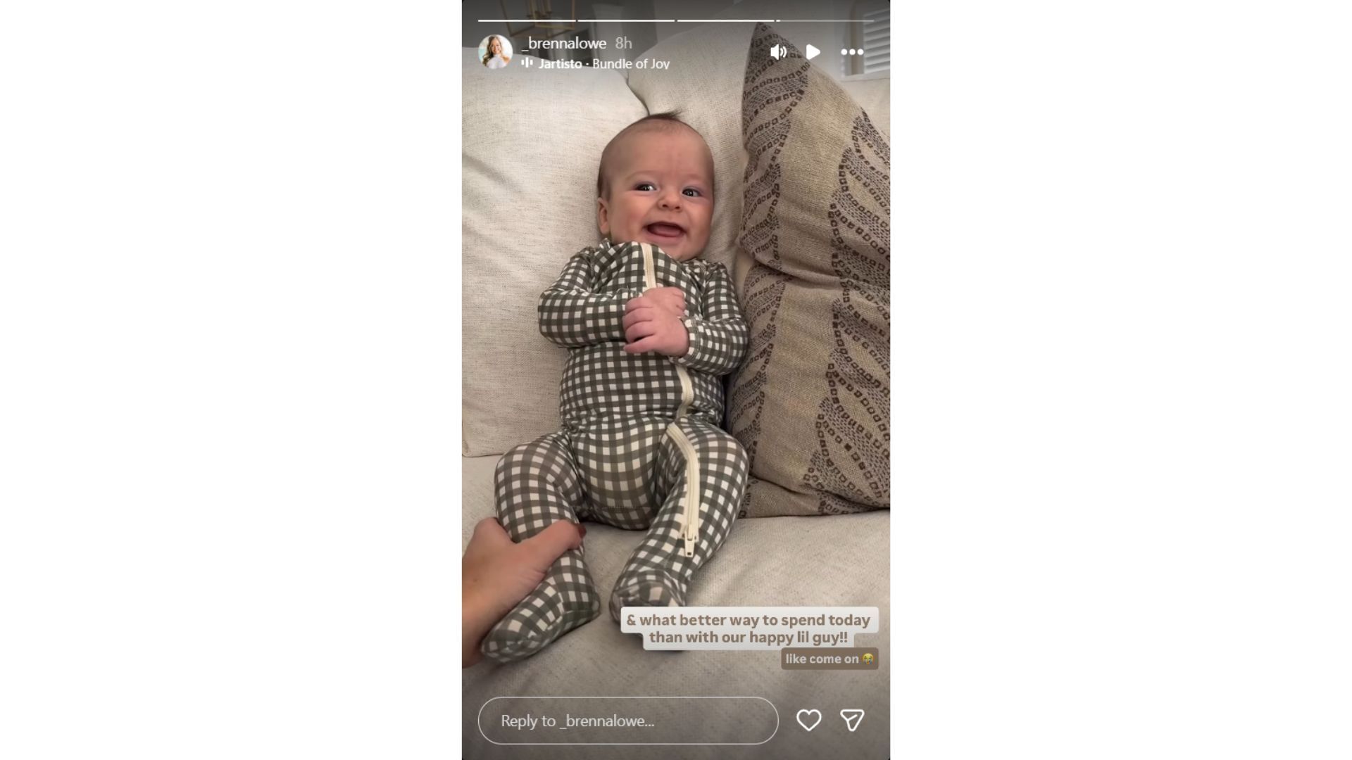 Príbeh Brenny Lowe na Instagrame s jej synom Barrettom (Zdroj: Instagram @_brennalowe)