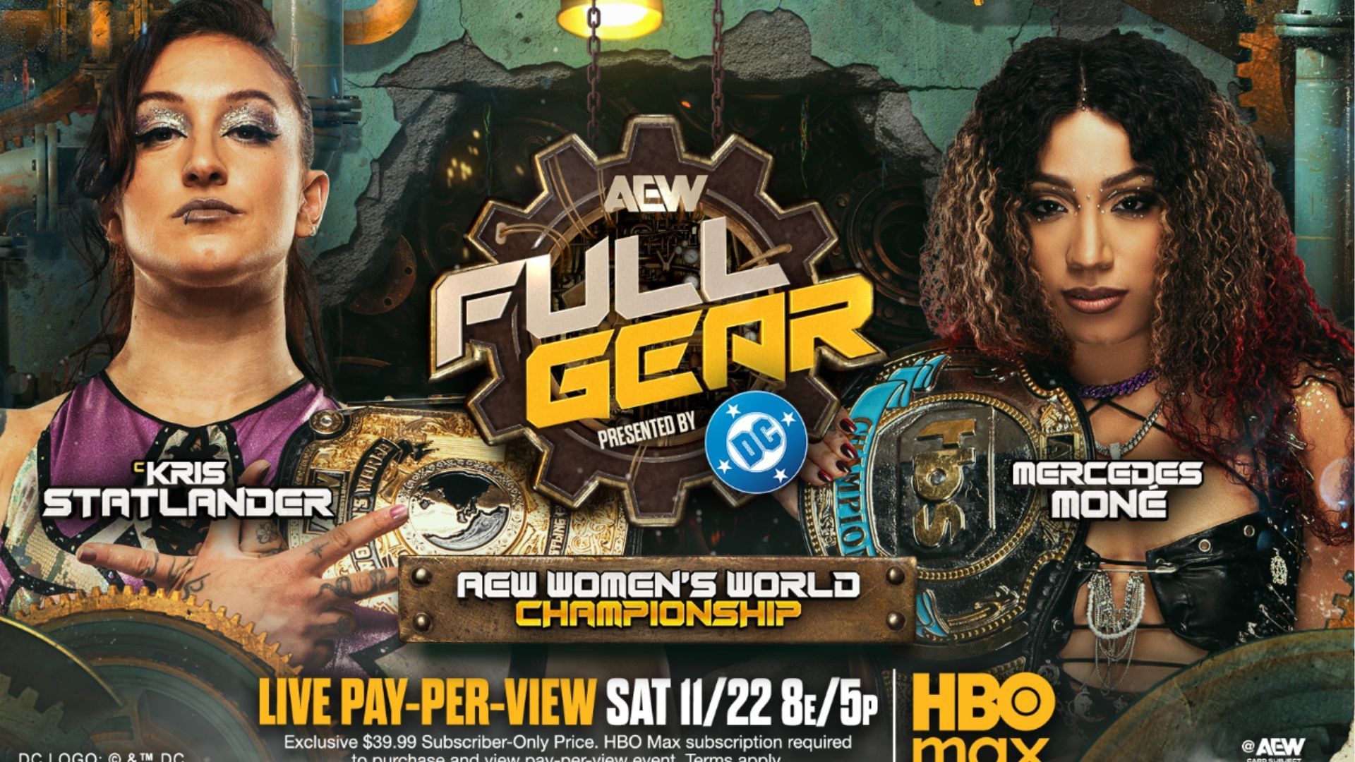 Match graphic for Mercedes Mone vs Kris Statlander at AEW Full Gear [Image via @AEW on X ]