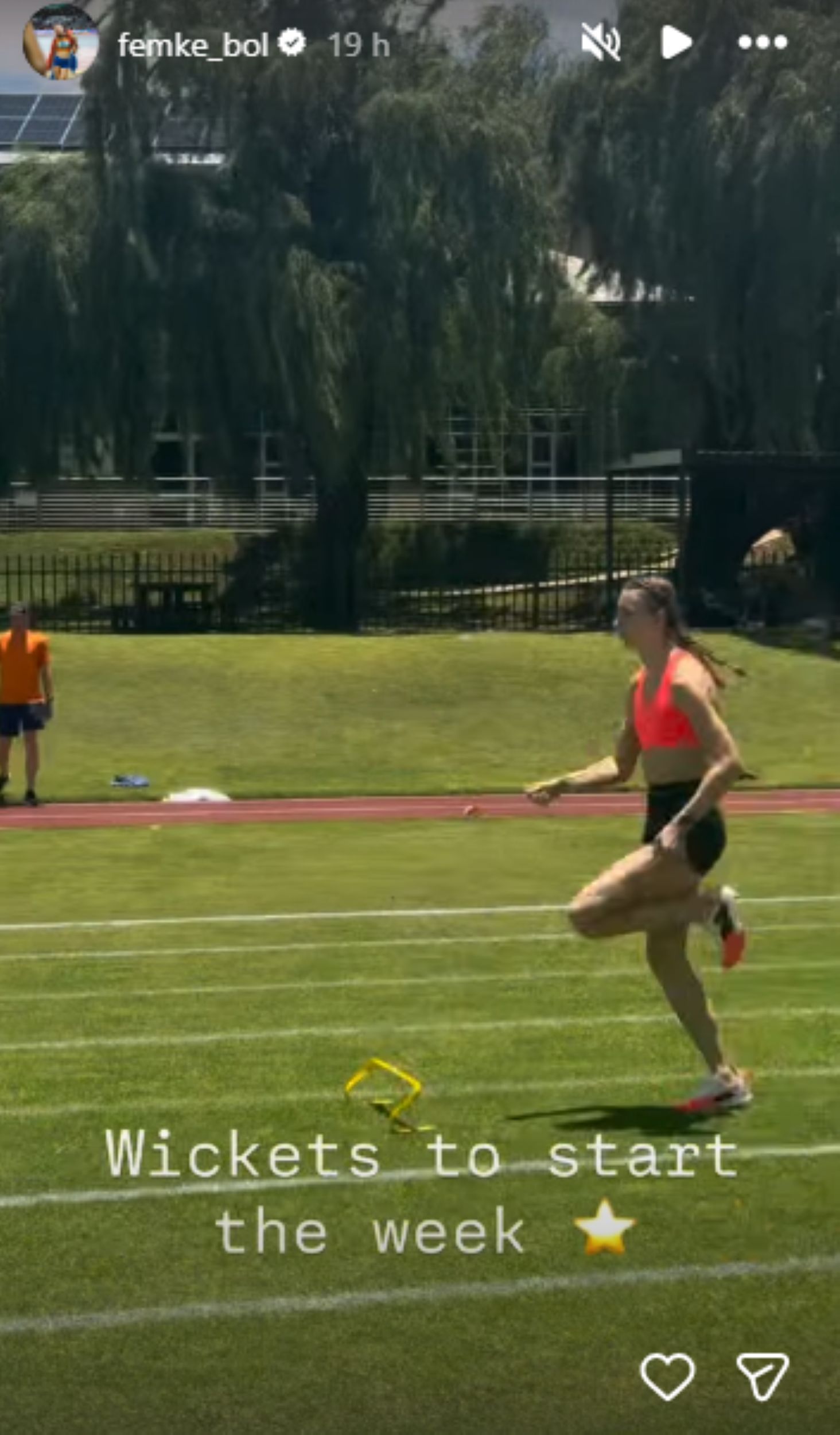 Screengrab of Femke Bol&#039;s Instagram story [Image Source : Femke Bol&#039;s Instagram] 