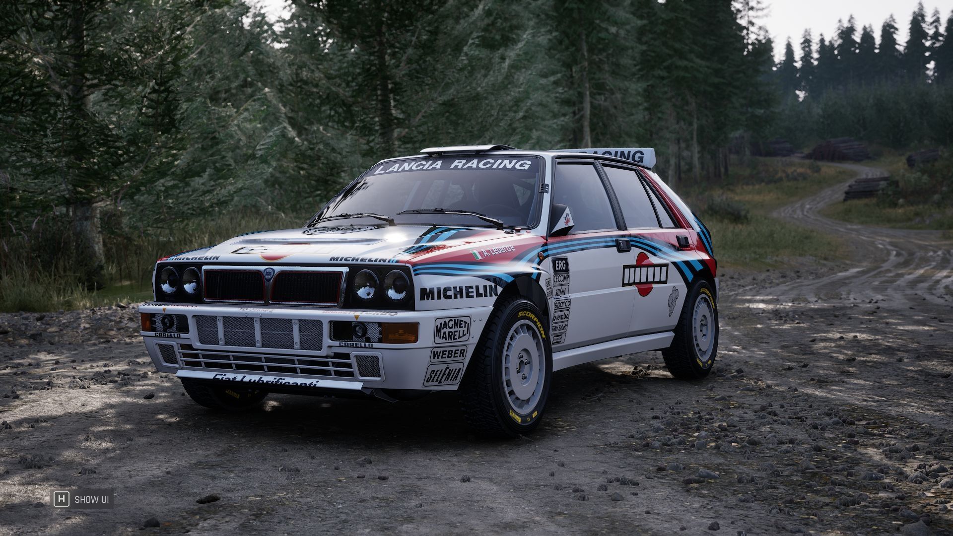 The iconic Lancia Delta Integrale Evoluzione in Assetto Corsa Rally (Image via Sportskeeda Gaming || Supernova Games Studios)