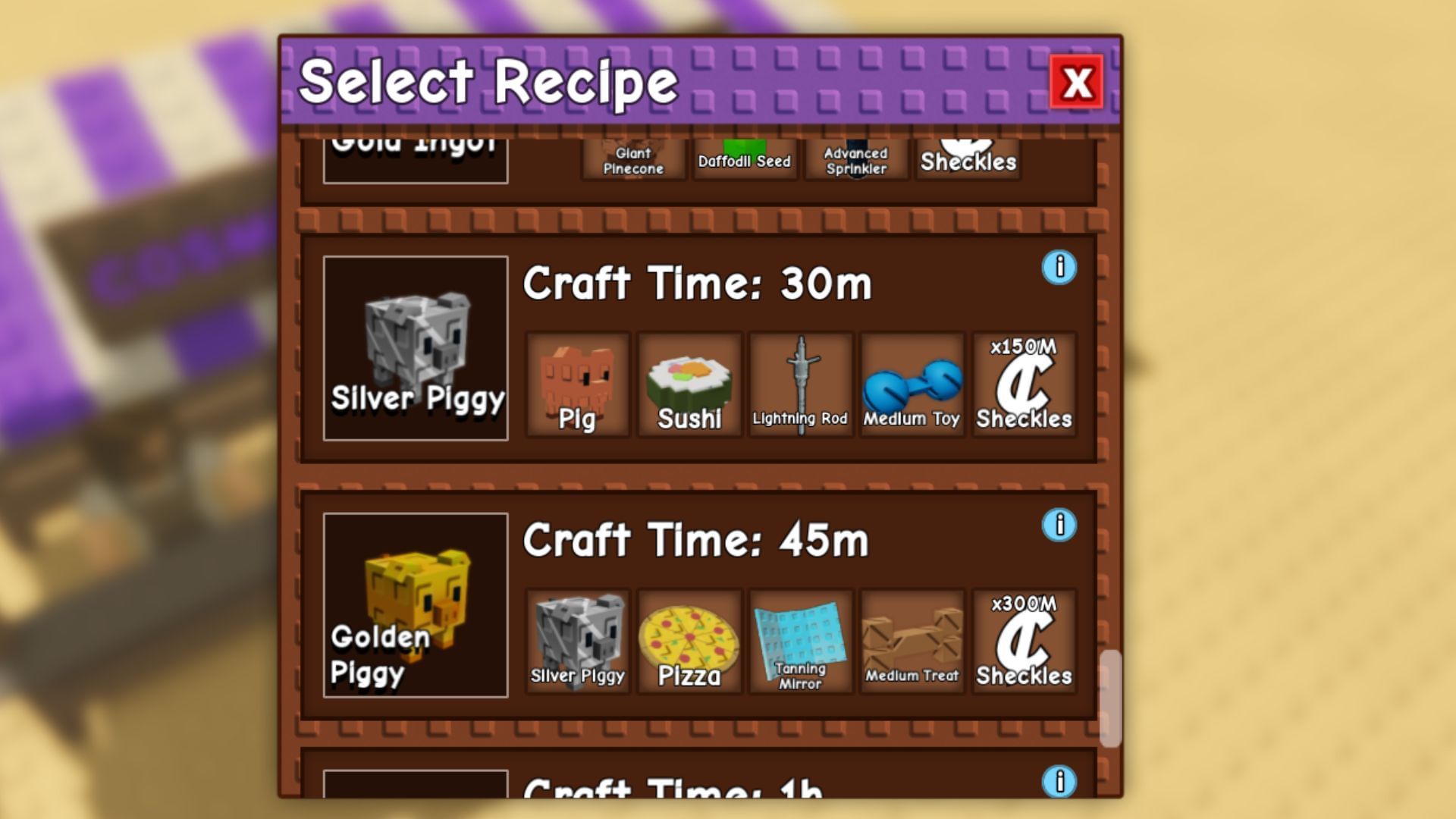 Chú heo bạc trong cửa hàng thủ công (Hình ảnh qua Roblox)