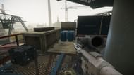 The blue barrels on the fourth floor (Image via Sportskeeda Gaming || Battlestate Games)