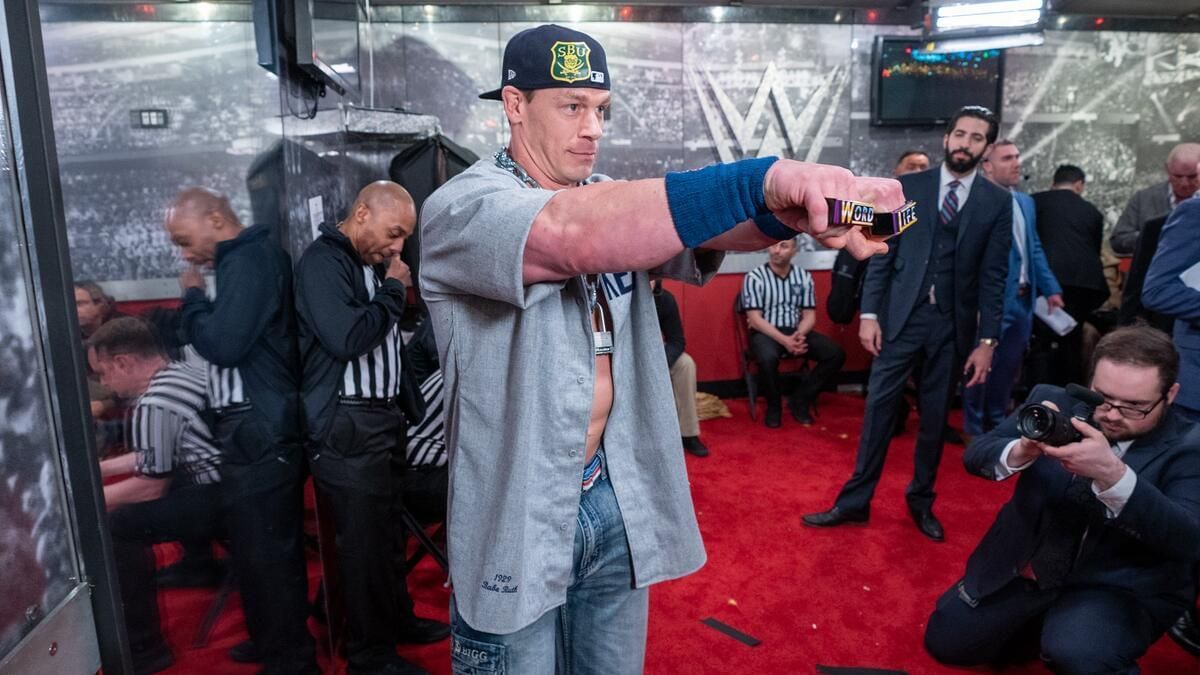 John Cena backstage