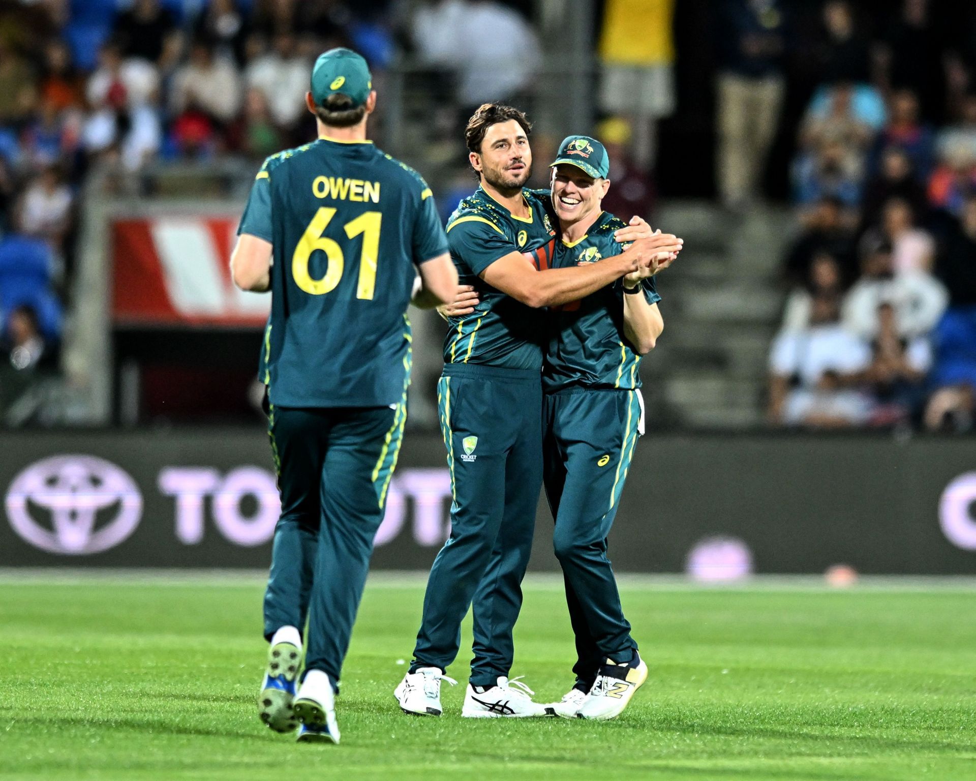 Nathan Ellis celebrates a wicket. (Credits: Getty)