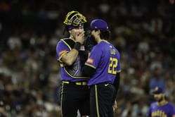 Cal Raleigh’s girlfriend Hannah drops 3-word comment as couple teams up with Bryan Woo and partner Clare Giatzis for chic MLB Awards date night