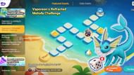 Vaporeon's Refracted Melody Challenge, jak je vidět ve hře (obrázek přes The Pokemon Company)