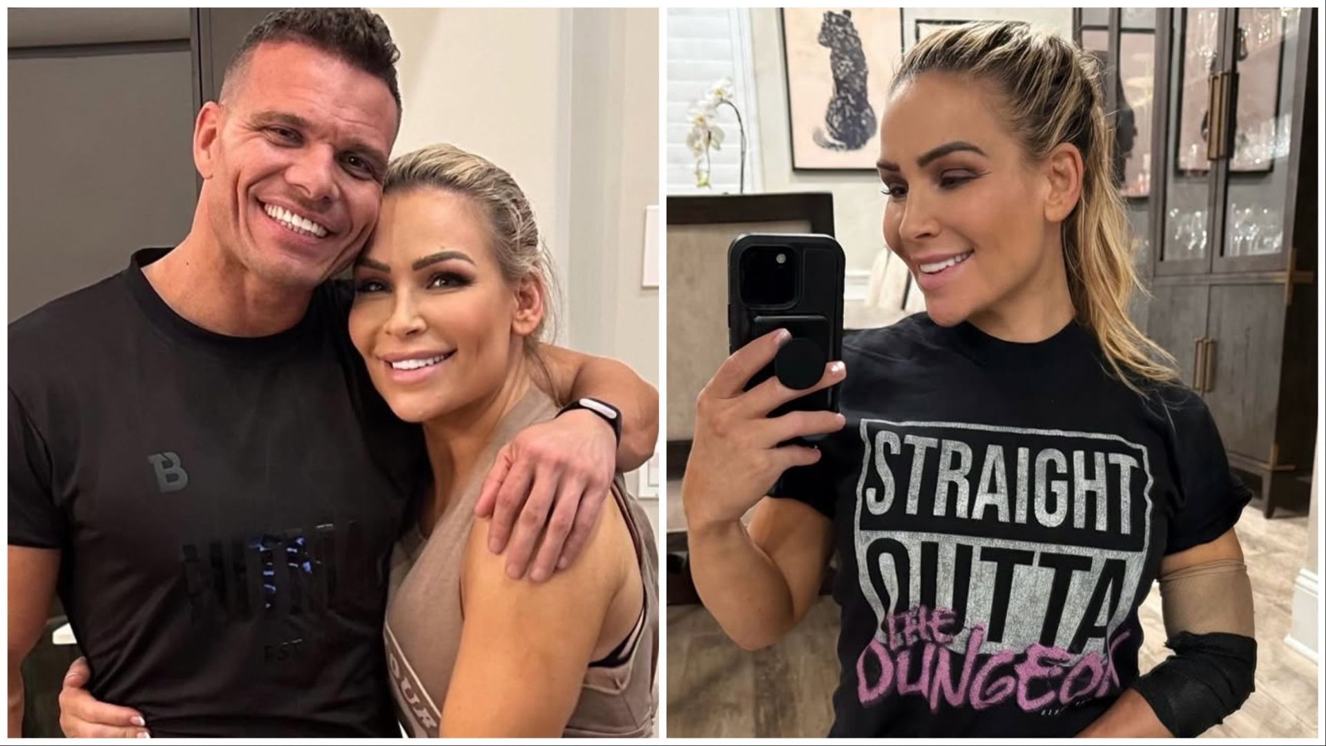 TJ Wilson and Natalya. (Photos: @tjwilson711 and @natbynature on Instagram)